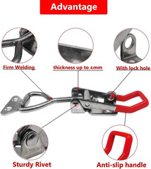 4003 Toggle Latch Clamp, 304 Stainless Steel Adjustable Toggle Latches with Lock