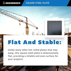 Sandbaggy Square Steel Plate – Hot Rolled Steel – Burr Free, Rust Resistant