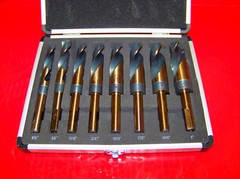 8 pcs Jumbo Silver and Deming Industrial Cobalt Drill Bit Set 1/2″ Reduced Shank