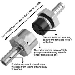 12mm 1/2 Inch Inline Check Valve Fuel Diesel Liquid Oil Air One Way Non Return
