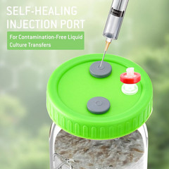 New 12Pcs Mushroom Liquid Culture Mycelium Jar Lids,Wide Mouth With PTFE Filter