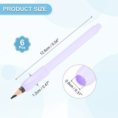 Pencil Extenders, 6 Pack Adjustable Pencil Extenders, Purple