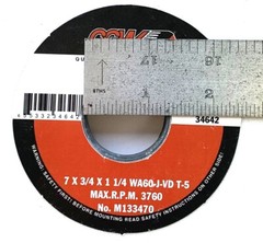7″ x 3/4″ x 1-1/4″ 60J SURFACE GRINDING WHEEL – WHITE- CGW34642