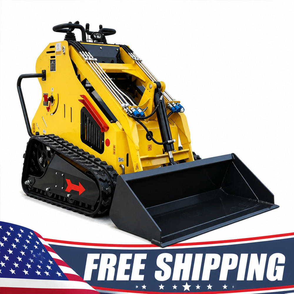 Mini Skid Steer Loader 13.5HP Runtong Engine Compact Stand On Loader Bucket EPA