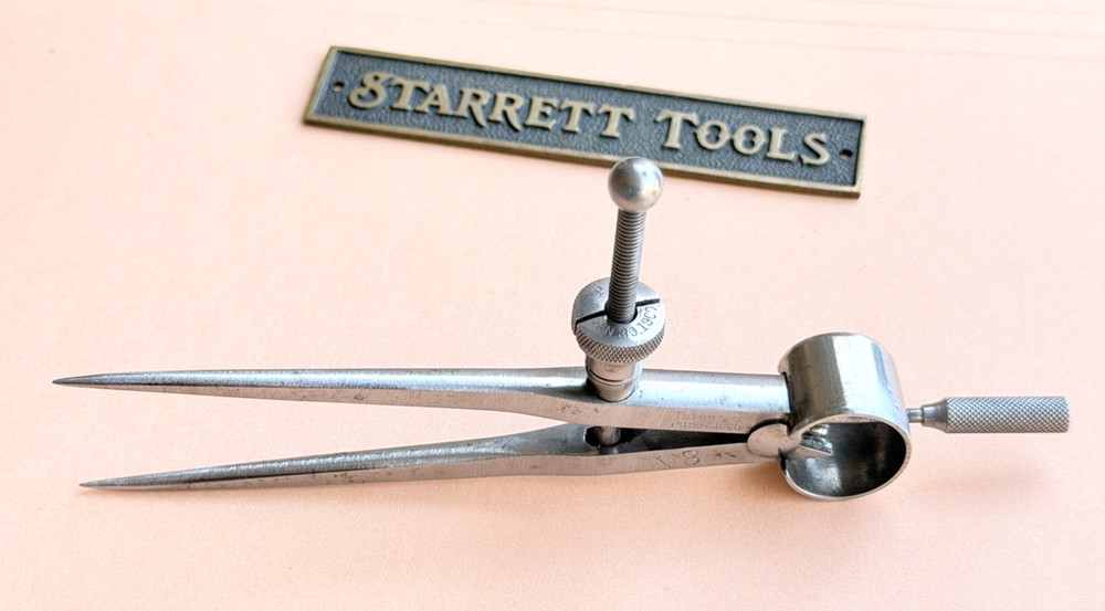 STARRETT No.77A Fay Spring-Type Dividers W/Square Legs; 4.0” Size & Capacity!
