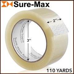 Carton Packing Tape 1.8 mil 330 Feet (110 Yards) – Clear – 2 Cases (72 Rolls Tot