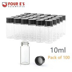 100PCS 4ml/10ml Glass Vials w/ Screw Caps Sample Vials Clear Small Bottle New