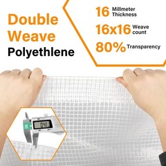 16 Mil Greenhouse Cover,Clear Plastic Tarps Heavy Duty Waterproof 10x20FT,UV …