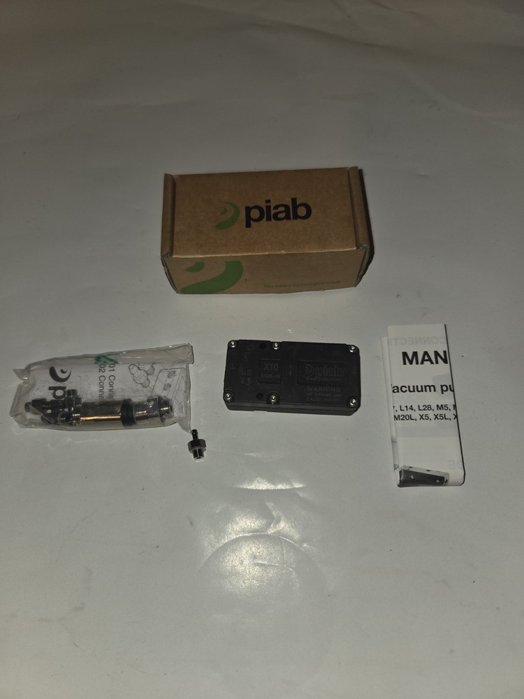 NEW GENUINE PIAB 3222097/1 VACUUM PUMP MINI X10 A NBR X10A6-AN W/ CONNECTION KIT