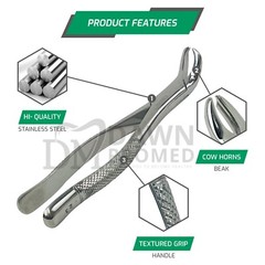 Dental Extracting Forceps #23 For lower molars Cow Horn Dental Surgical