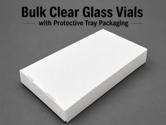 4000ps 10ml Clear Glass Headspace Vials Aluminum Crimp Caps 20mm Beveled Edge GS