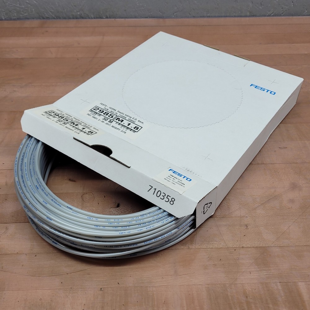 FESTO 152584 Plastic Tubing, 4mm O.D., 50m (Approx. 160′), PUN-4×0.75-SI – NEW