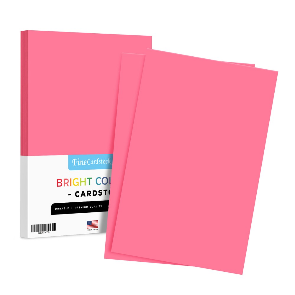 Pulsar Pink Bright Color Cardstock, 65lb Cover (176GSM), 11 x 17, 50 Sheets