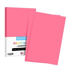 Pulsar Pink Bright Color Cardstock, 65lb Cover (176GSM), 11 x 17, 50 Sheets