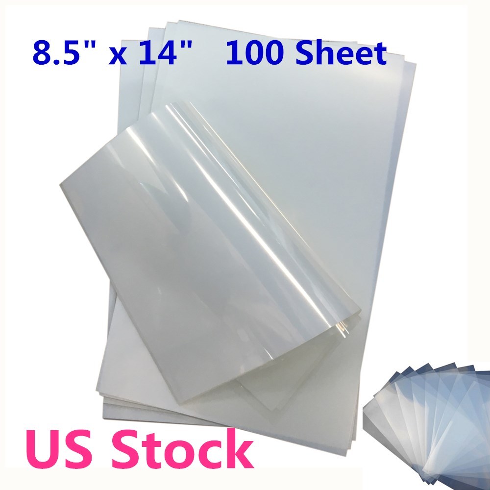 US – 8.5″ x 14″ Waterproof Inkjet Silk Screen Printing Milky Transparency Film