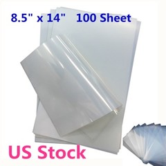 US – 8.5″ x 14″ Waterproof Inkjet Silk Screen Printing Milky Transparency Film