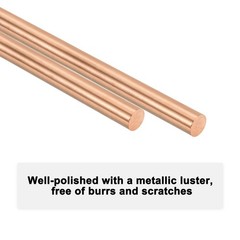 2-Pack Copper Round Rod 4mm x 200mm T2 Copper Stock