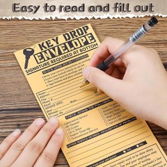 500 Pcs Drop Key Envelopes Auto Shop Repair Service Drop Box Self Adhesive