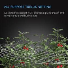 Polyester Plant Trellis Netting 5×15′ Flexible Heavy-Duty Grow Net for Gardening
