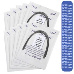 10pack Dental Ortho Arch Wire Super Elastic Niti/SS Round Rectangular Ovoid Form