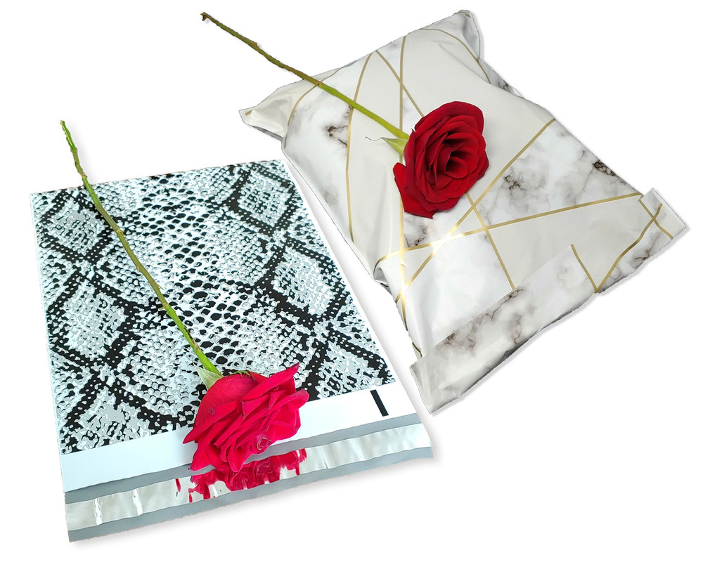 10×13″ Marble, Snake Skin Combo Poly Mailers, Custom Shipping Mailing Bags FUN