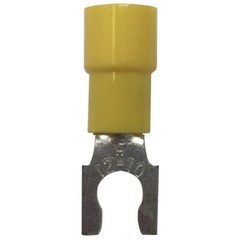 (100) Vinyl Insulated Spring Spade Terminal 12-10 AWG #10 Stud Wire Connector
