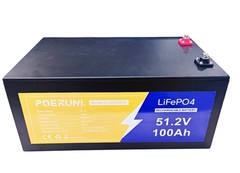 48V 100Ah LiFePO4 Lithium Battery Bluetooth BMS with Charger For Solar Camp RV
