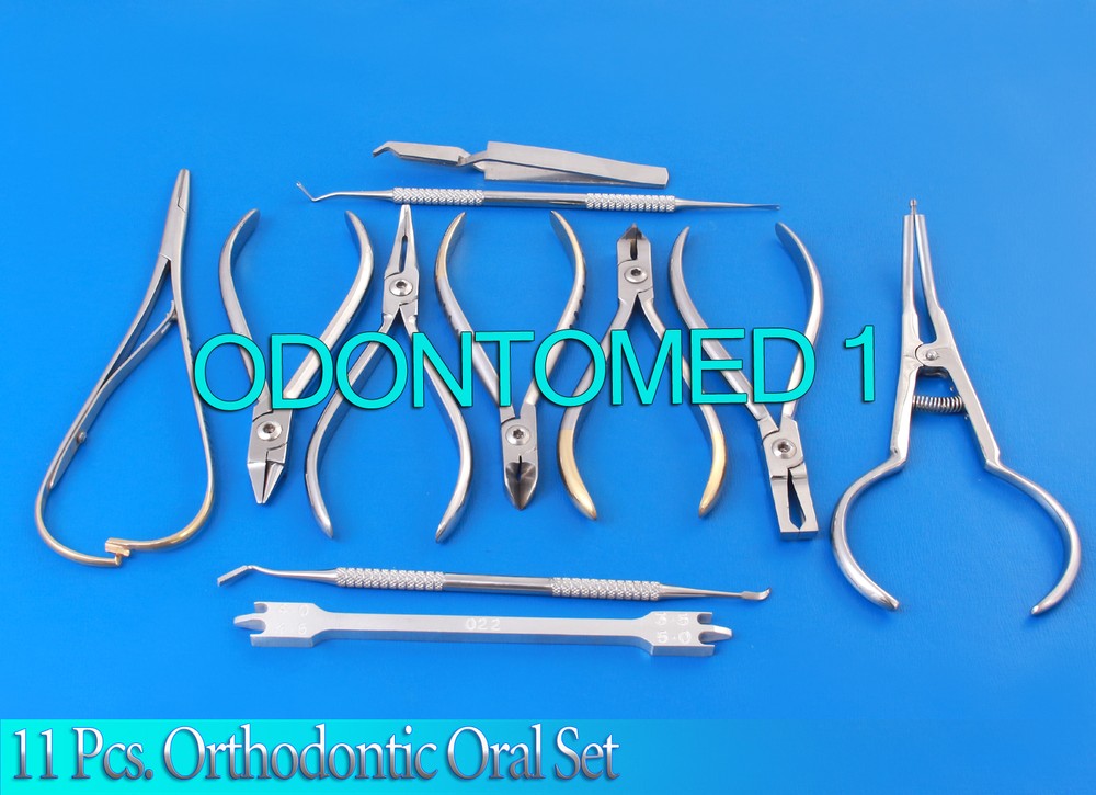 New 11 Pcs. Orthodontic Oral Set Ortho Dental Instrument DN-523