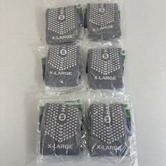 6 Pairs Patient Slippers XL By Halyard #48681, Light Grey, Cotton, Double Tread