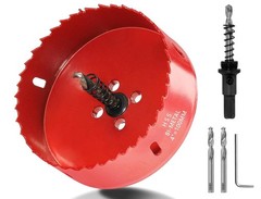 100mm/4 Hole Saw, 1.4 inch Cutting Depth HSS Bi-Metal Hole Cutter for Wood Co…