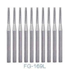 Dental Carbide Burs FG 169L 21mm For High Speed Handpiece 1.6mm Taper Fissure