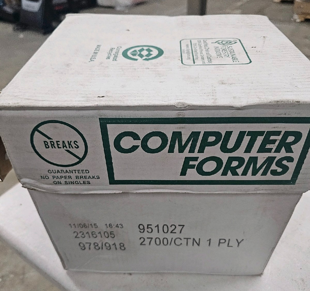 Willamette Computer Printout Paper, 1-Part, 20 lb Bond Weight, 9.5 x 11, White