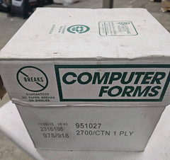 Willamette Computer Printout Paper, 1-Part, 20 lb Bond Weight, 9.5 x 11, White