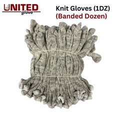 12 PAIR 1 DOZEN STRING KNIT GLOVES – Multi-Color, Large, United Glove #KR322