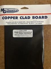 MG Chemicals COPPER CLAD BOARD LOT of 1/16″: 6X9, 6X6, 4X6, 3X5, 3X4