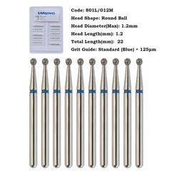 Multi-Use Diamond Burs Round End Taper Football Ball Round Friction Grip FG 856
