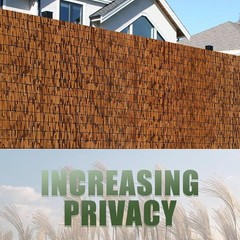 Bamboo Screen Fencing 4FT x 16.4FT Natural Reed Screen Panels for Garden Fence