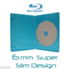 100 New High Quality 6mm Ultra Slim Blu-ray DVD Case LDB-BLU-RAY-6MMSD