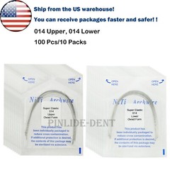 Dental Orthodonic Niti Round Arch Wire Super Elastic Ovoid Form 014 Upper/Lower