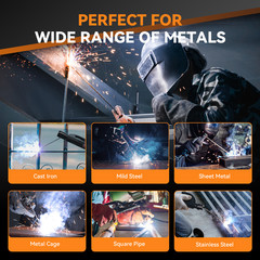 ARCCAPTAIN 200Amp Stick Welder, 110V/220V ARC/Lift TIG Machine +Welding Gloves