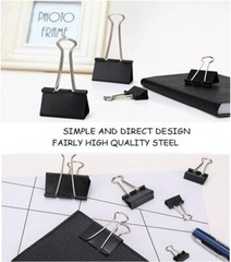 Large Binder Clips 1.6-Inch (24 Pack), Big Paper Clamps Clips For Office