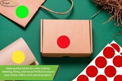 Royal Green Circle Dot Stickers 1.5 Inch (38mm) Color-Coding Labels 300 Pack