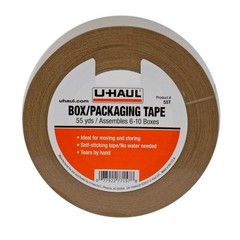 U-Haul Moving Box Paper Tape (Ideal for Moving, Packing, 55 Yard Roll, Brown
