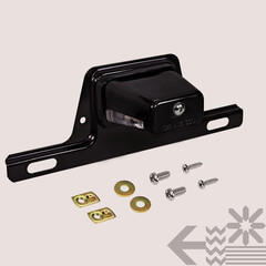 True Mods Black LED License Plate Light for Boat Trailer [Steel Bracket Mount] [