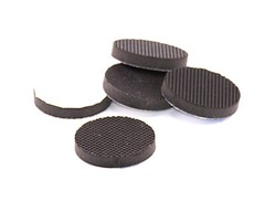 1″ Diameter x 3/16″ Tall Silicone Rubber Feet with 3M Adhesive for Benchtop Use