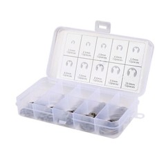 120Pcs Stainless Steel E Clips C Circlip Kit Retaining Ring Assorted 1.5 to 10mm