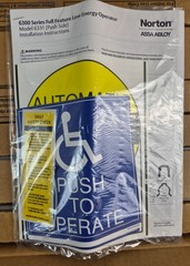 Norton Assa Abloy 6331 689 Low Energy Door Operator, Push Side, Aluminum Finish