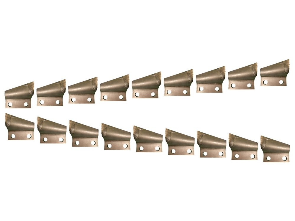 9 RH & 9 LH Carbide Trenching Teeth- B135910, B135911, 3″ Centers on Bolt Hole