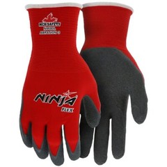 MCR N9680 RED Ninja Flex Latex Coated Work Gloves – 15 Gauge, 12 PAIR, SM-2XL