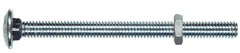 2154 Carriage Bolt with Nut (10-24 Coarse Thread x 3/16″ Dia. x 4″ Length), Zinc